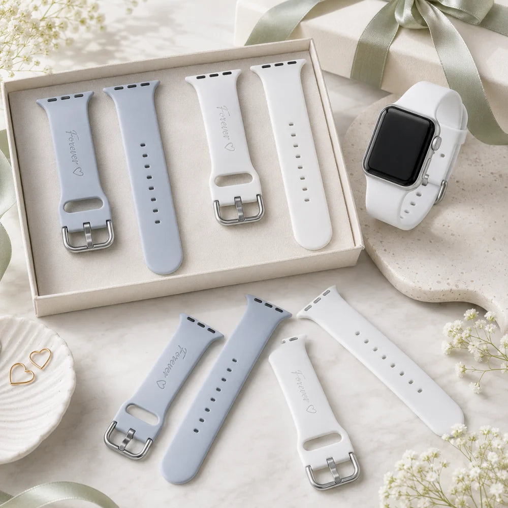 Engraved Name Silicone Band · Apple Watch