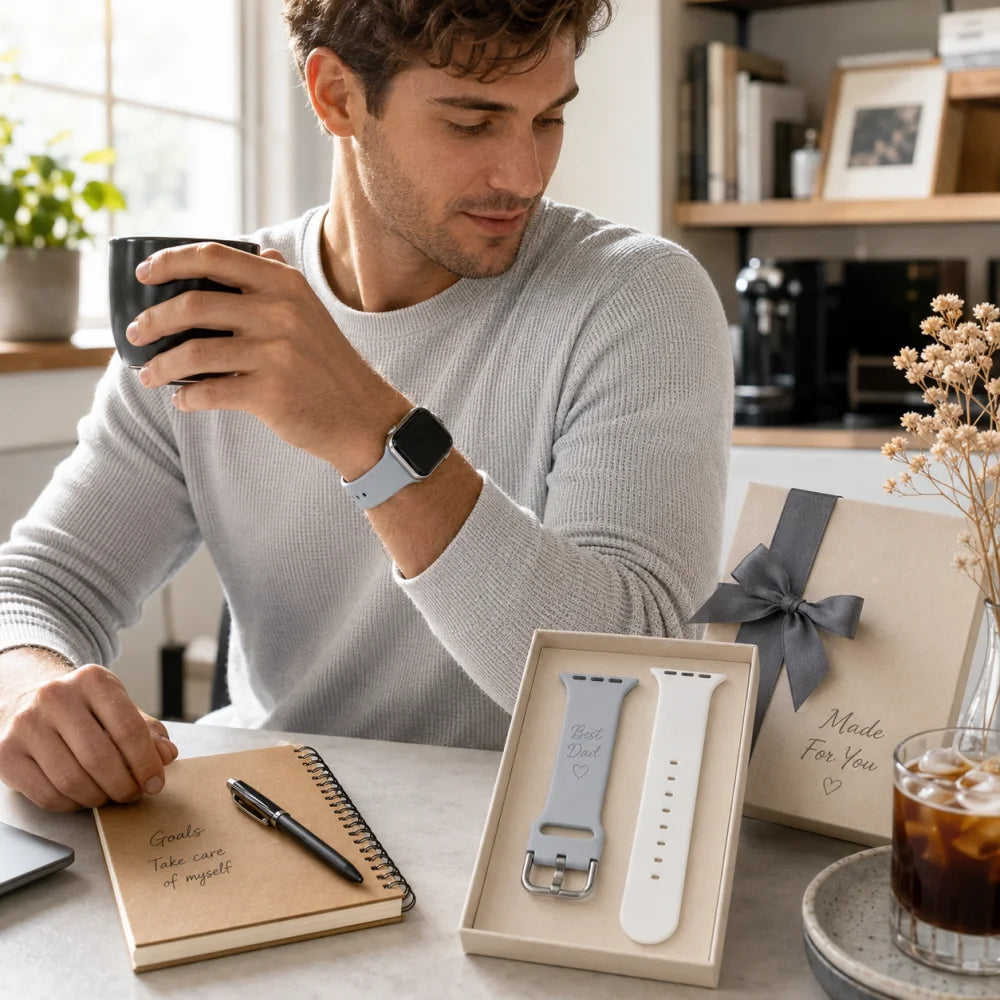 Engraved Name Silicone Band · Apple Watch